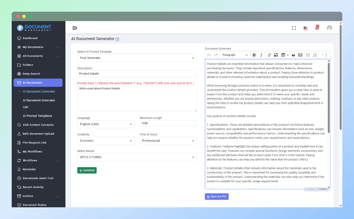 AI Document Generator