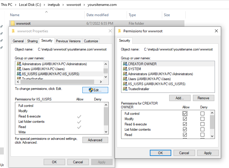 IIS Hosting