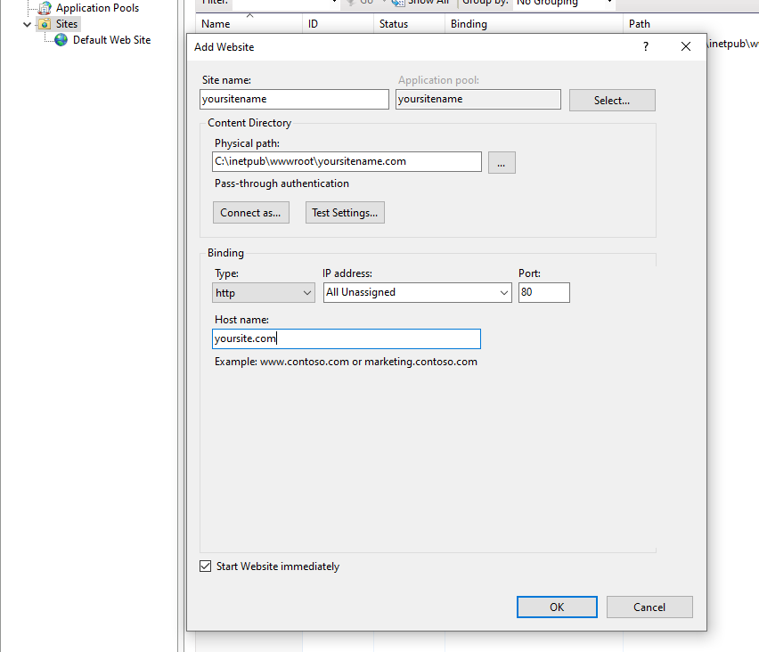 IIS Hosting